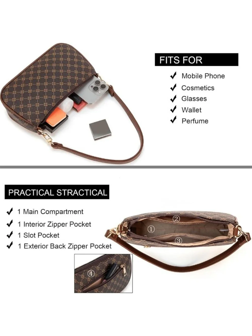 Retro Hobo Shoulder Bag for Women | Stylish Crossbody Handbag & Purse